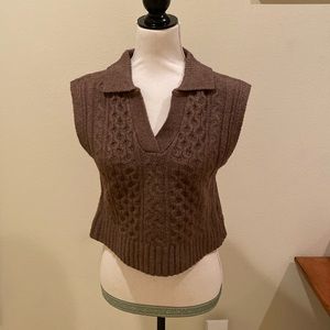 Cropped sweater vest